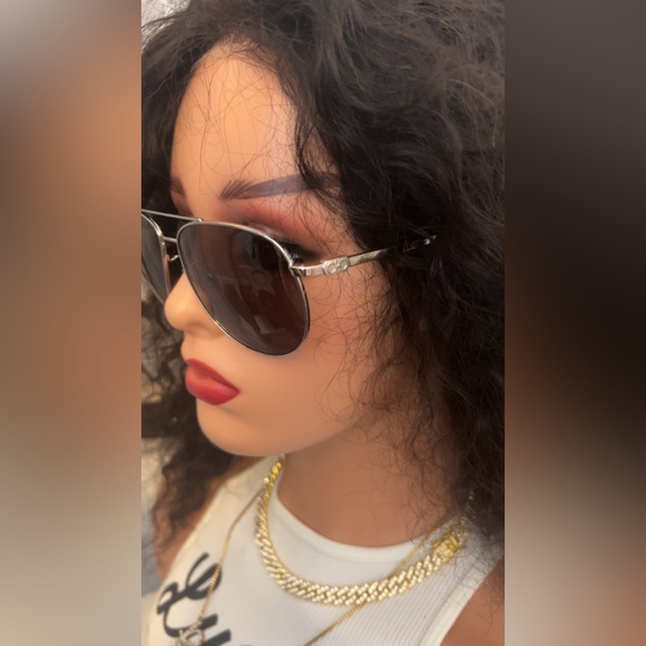 Salvatore Ferragamo Silver Aviator Sunglasses - Picture 10 of 10